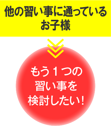 他の習い事に通っているお子様 >>> もう1つの習い事を検討したい！
